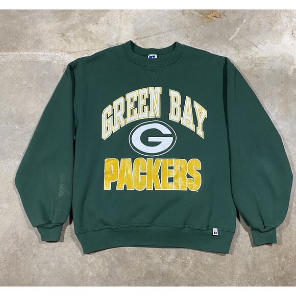 Vintage Russell Athletic Green Bay Packers Sweatshirt Made in USA L 90s - Picture 1 of 10